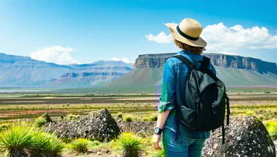 Traveler exploring world destinations Traveler exploring world destinations